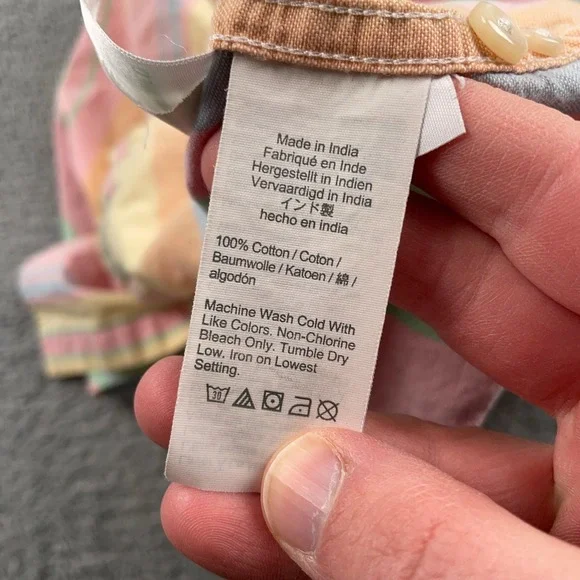 J Crew Shirt Mens Large Colorful Fun Striped Oxford Button Down Slim Fit - Picture 9 of 10